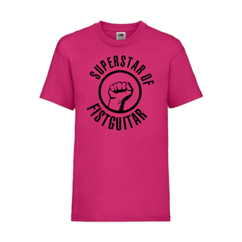 Superstar of Fistguitar - FUN Shirt T-Shirt Fruit of the Loom Fuchsia F0073
