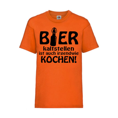 Bier kaltstellen ist auch irgendwie Kochen - FUN Shirt T-Shirt Fruit of the Loom Orange F0065