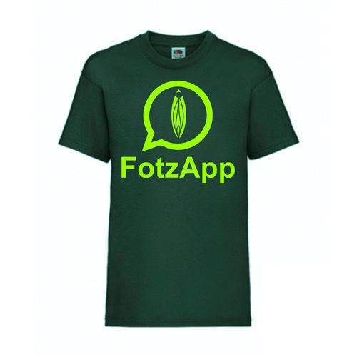 FotzApp - FUN Shirt T-Shirt Fruit of the Loom Dunkelgrün F0150
