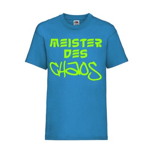 Meister des CHAOS - FUN Shirt T-Shirt Fruit of the Loom Azure F0132