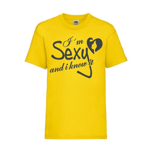 Im Sexy and i know it - FUN Shirt T-Shirt Fruit of the Loom Gelb F0088