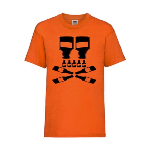 Bier Skull Totenkopf - FUN Shirt T-Shirt Fruit of the Loom Orange F0083