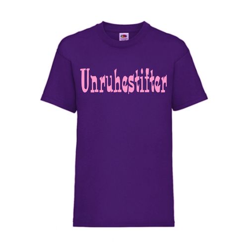 Unruhestifter - FUN Shirt T-Shirt Fruit of the Loom Lila F0131