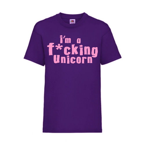 i´m a fucking Unicorn - FUN Shirt T-Shirt Fruit of the Loom Lila F0102