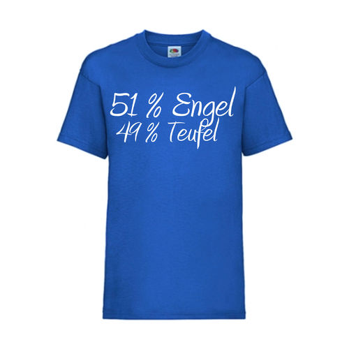 51% Engel 49% Teufel - FUN Shirt T-Shirt Fruit of the Loom Royal F0122