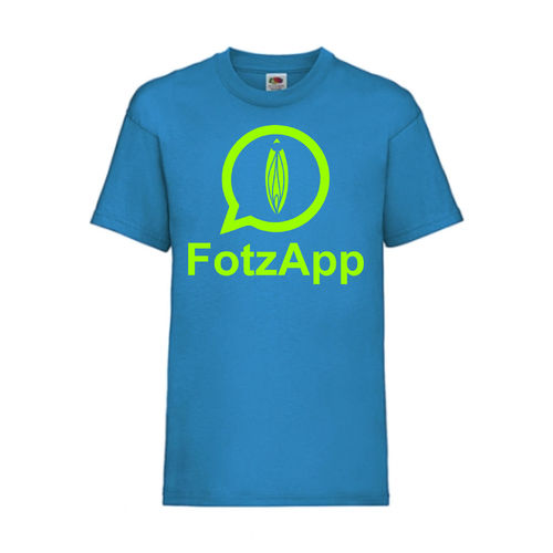 FotzApp - FUN Shirt T-Shirt Fruit of the Loom Azure F0150