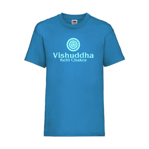 Vishuddha Kehl Chakra Esoterik Shirt T-Shirt Fruit of the Loom Azure E0004