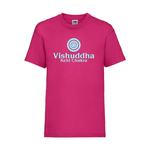 Vishuddha Kehl Chakra Esoterik Shirt T-Shirt Fruit of the Loom Fuchsia E0004