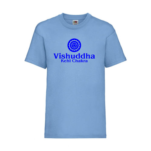 Vishuddha Kehl Chakra Esoterik Shirt T-Shirt Fruit of the Loom Hellblau E0004