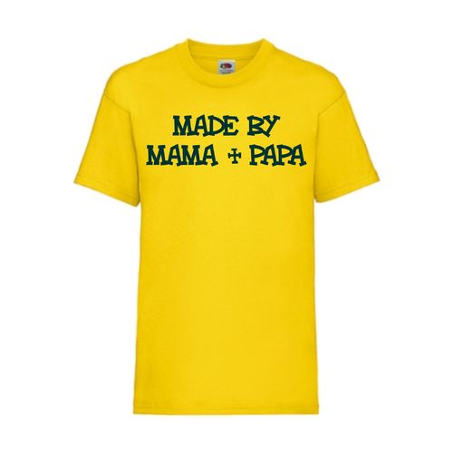 Made by MAMA + PAPA - FUN Shirt T-Shirt Fruit of the Loom Gelb F0137