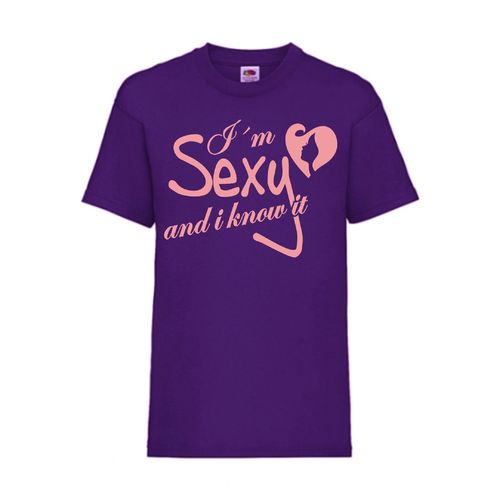 Im Sexy and i know it - FUN Shirt T-Shirt Fruit of the Loom Lila F0088