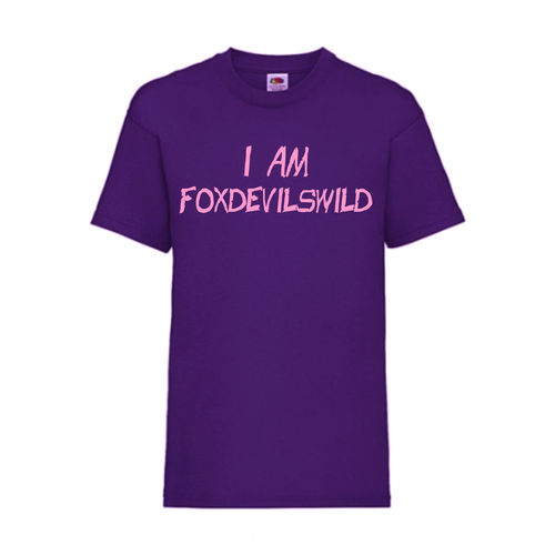 I AM FOXDEVILSWILD - FUN Shirt T-Shirt Fruit of the Loom Lila F0161