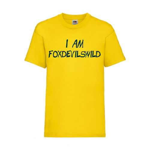 I AM FOXDEVILSWILD - FUN Shirt T-Shirt Fruit of the Loom Gelb F0161