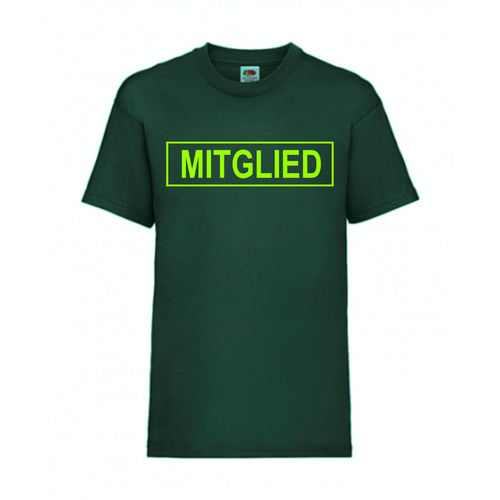 MITGLIED - FUN Shirt T-Shirt Fruit of the Loom Dunkelgrün F0151