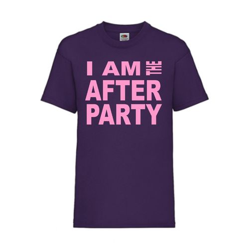 I AM THE AFTER PARTY - FUN Shirt T-Shirt Fruit of the Loom Lila F0180