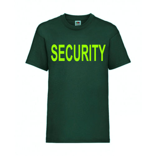 SECURITY - FUN Shirt T-Shirt Fruit of the Loom Dunkelgrün F0152