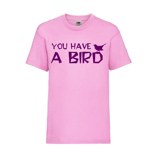 YOU HAVE A BIRD - FUN Shirt T-Shirt Fruit of the Loom Rosa F0162