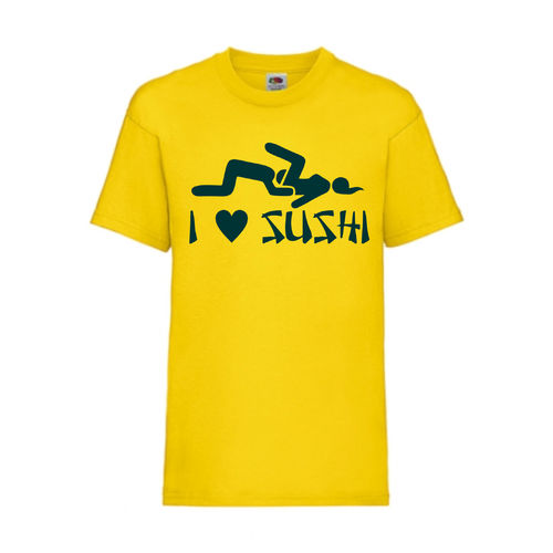 I LOVE SUSHI - FUN Shirt T-Shirt Fruit of the Loom Gelb F0190