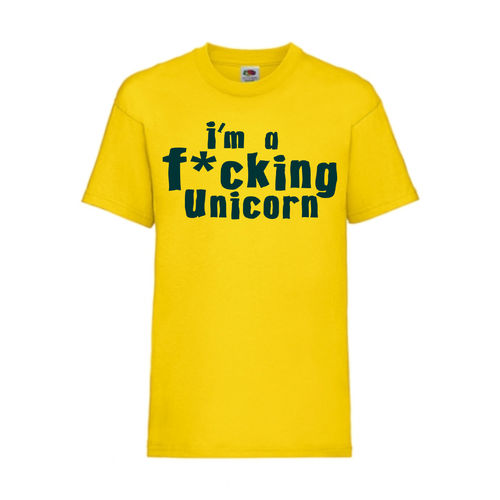 i´m a fucking Unicorn - FUN Shirt T-Shirt Fruit of the Loom Gelb F0102