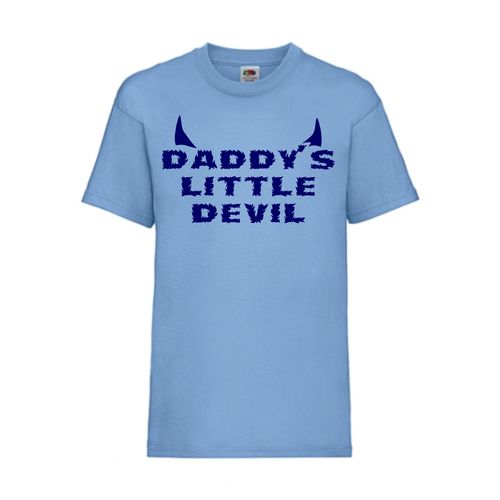 DADDY`S LITTLE DEVIL - FUN Shirt T-Shirt Fruit of the Loom Hellblau F0126