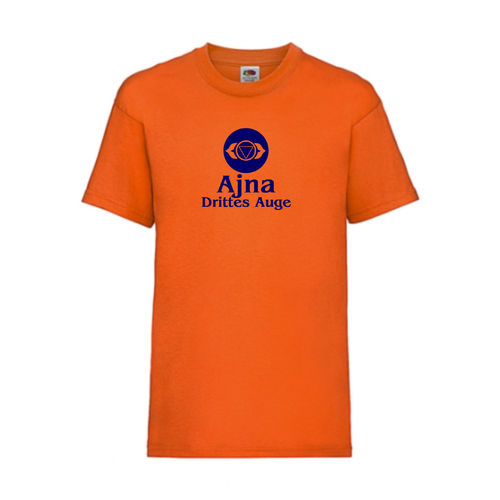 Ajna Drittes Auge Chakra Esoterik T-Shirt Fruit of the Loom Orange E0003