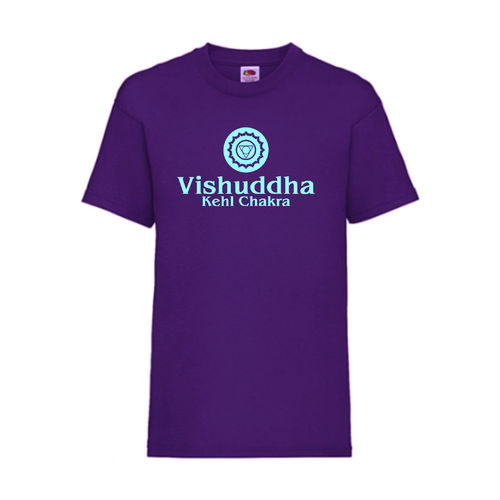 Vishuddha Kehl Chakra Esoterik Shirt T-Shirt Fruit of the Loom Lila E0004