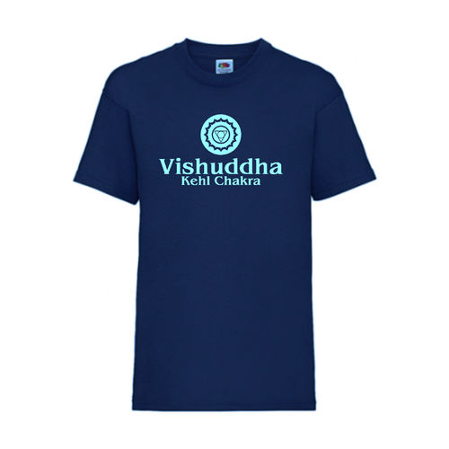 Vishuddha Kehl Chakra Esoterik Shirt T-Shirt Fruit of the Loom Navy E0004