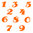 Zahlen Aufkleber Klebezahlen Ziffern Sticker 1 bis 200 Stück SA-11 Orange