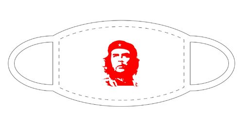 Che Guevara FUN Shirt Gesichtsmaske Mund Nasen Schutz Weiß F0006