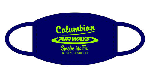 Columbian Airways FUN Gesichtsmaske Mund Nasen Schutz Navy F0004