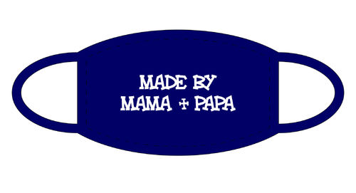 Made by MAMA + PAPA FUN Shirt Gesichtsmaske Mund Nasen Schutz Navy F0137
