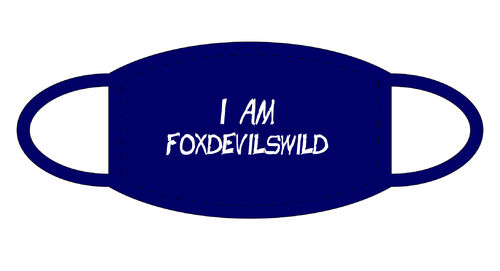 I AM FOXDEVILSWILD FUN Shirt Gesichtsmaske Mund Nasen Schutz Navy F0161