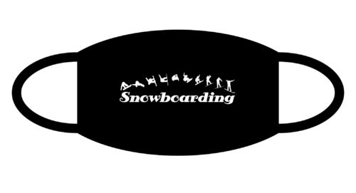 Snowboarding FUN Gesichtsmaske Mund Nasen Schutz Schwarz F0020