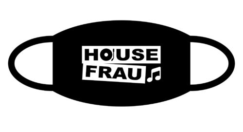 House Frau FUN Gesichtsmaske Mund Nasen Schutz Schwarz F0048