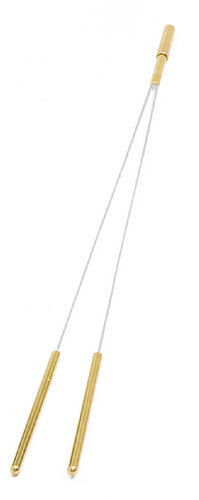 Wünschelrute mit Messinggriff, 42,5 cm mit Messing-Griff und Aufsatzrute