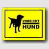 Vorsicht Hund - Hinweisschild Aluminium HS0005 Gelb/Schwarz