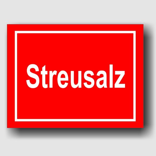 Streusalz - Hinweisschild Aluminium HS0023-1 Rot/Weiß