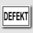 DEFEKT - Hinweisschild Aluminium HS0028 Weiß/Schwarz