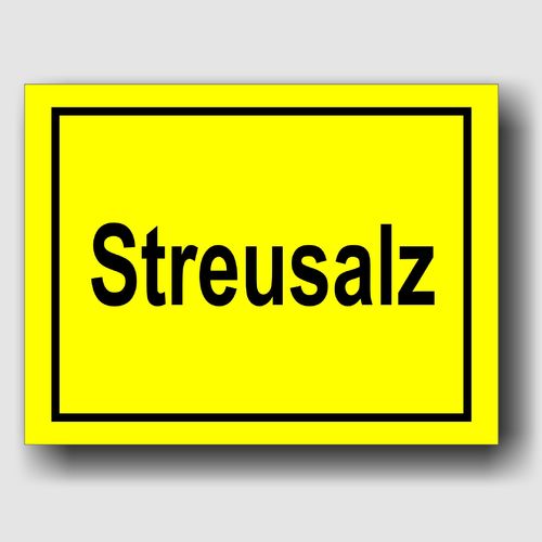 Streusalz - Hinweisschild Aluminium HS0023-1 Gelb/Schwarz