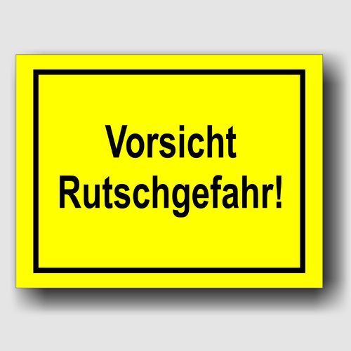 Vorsicht Rutschgefahr - Hinweisschild Aluminium HS0025 Gelb/Schwarz