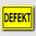 DEFEKT - Hinweisschild Aluminium HS0028 Gelb/Schwarz