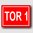 Tor 1 - Hinweisschild Aluminium HS0066 Rot/Weiß