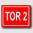 Tor 2 - Hinweisschild Aluminium HS0067 Rot/Weiß