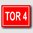 Tor 4 - Hinweisschild Aluminium HS0069 Rot/Weiß