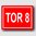 Tor 8 - Hinweisschild Aluminium HS0073 Rot/Weiß