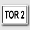 Tor 2 - Hinweisschild Aluminium HS0067 Schwarz/Weiß