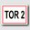 Tor 2 - Hinweisschild Aluminium HS0067 Weiß/Rot/Schwarz