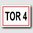Tor 4 - Hinweisschild Aluminium HS0069 Weiß/Rot/Schwarz
