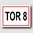 Tor 8 - Hinweisschild Aluminium HS0073 Weiß/Rot/Schwarz