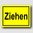 Ziehen - Hinweisschild Aluminium HS0047 Gelb/Schwarz
